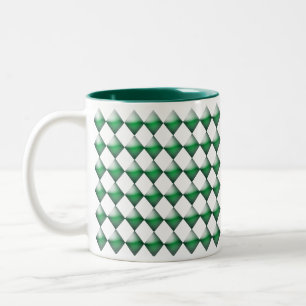 Tasse 2 Couleurs Boug - Diamants 3d verts