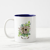 Tasse 2 Couleurs Boug d'oiseaux Jay bleu (Gauche)