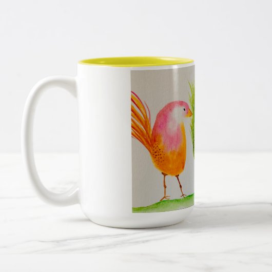 Tasse 2 Couleurs Boug d'oiseaux peints (Gauche)