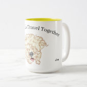 Tasse 2 Couleurs Boug : Goldendoodle (Devant droit)