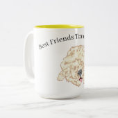 Tasse 2 Couleurs Boug : Goldendoodle (Devant gauche)