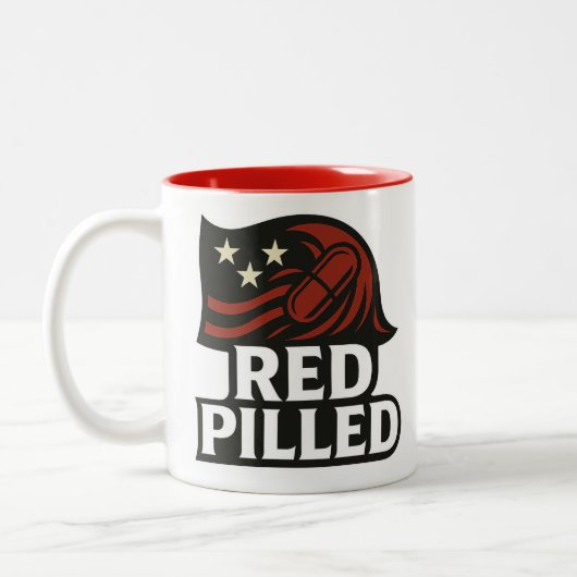 Tasse 2 Couleurs Boug Rouge Pilled™ - Sip Up. Parle. (Gauche)