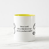 Tasse 2 Couleurs Bouge à boisson personnalisée avec bénédiction rel (Centre)