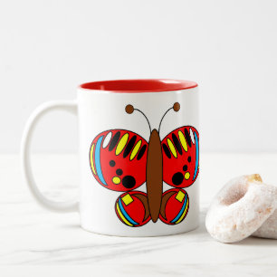 Tasse 2 Couleurs Bouge à papillon coloré mignonne - Petite Tortoise