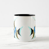 Tasse 2 Couleurs Bouge de café avec poisson ange clair et serein (Centre)