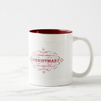 Tasse 2 Couleurs Bouge de café...Joyeux Petit Noël rouge et blanc