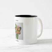Tasse 2 Couleurs Bouge de café papillon Monarch (Devant droit)