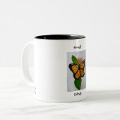 Tasse 2 Couleurs Bouge de café papillon Monarch (Devant gauche)