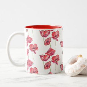 Tasse 2 Couleurs Bouge de café Red Poppies