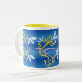 Tasse 2 Couleurs Bouge fleurie de luxe (Devant gauche)