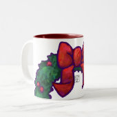 Tasse 2 Couleurs Boughs de Holly (Devant gauche)