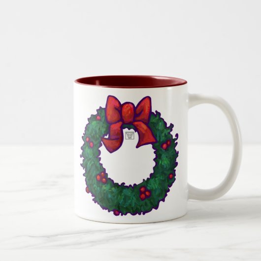 Tasse 2 Couleurs Boughs de Holly (Droit)