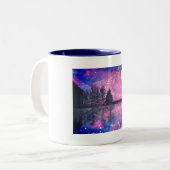 Tasse 2 Couleurs Bougie de nuits d'aquarelle (Devant gauche)