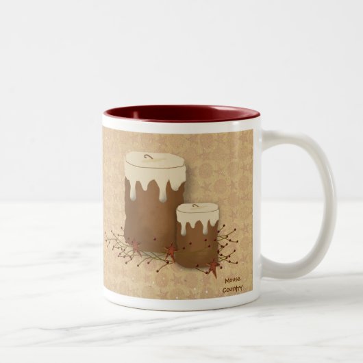 Tasse 2 Couleurs Bougies primitives (Droit)