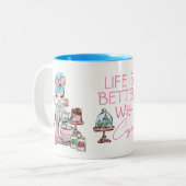 Tasse 2 Couleurs Boulangerie pour petites entreprises, cupcakes (Devant gauche)