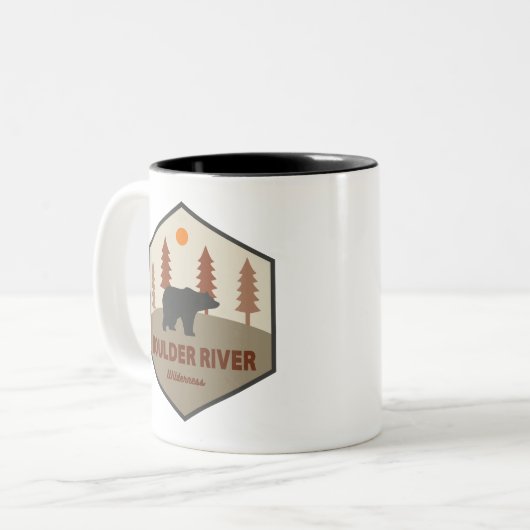 Tasse 2 Couleurs Boulder River Wilderness Washington Bear (Devant gauche)