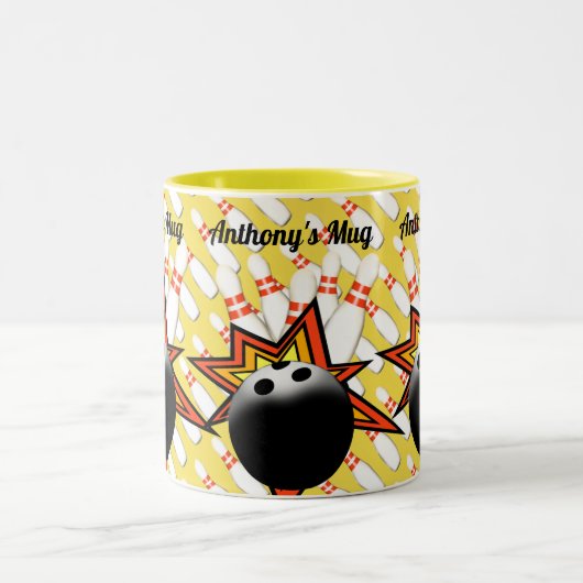 Tasse 2 Couleurs Boule de Bowling (Centre)