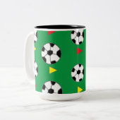 Tasse 2 Couleurs Boule de football (Devant gauche)