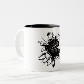 Tasse 2 Couleurs Boule De Football Sortie (Devant gauche)