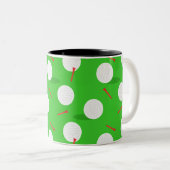Tasse 2 Couleurs Boule de golf personnalisée (Devant droit)