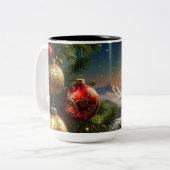 Tasse 2 Couleurs boule de Noël (Devant gauche)