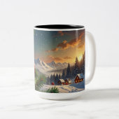 Tasse 2 Couleurs boule de Noël (Devant droit)