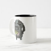 Tasse 2 Couleurs Boule de tennis Black GSP (Devant gauche)