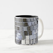 Tasse 2 Couleurs Boule Disco Argent (Devant droit)