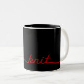 Tasse 2 Couleurs boule rouge de fil (Devant droit)