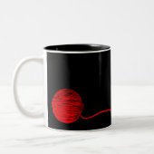 Tasse 2 Couleurs boule rouge de fil (Gauche)