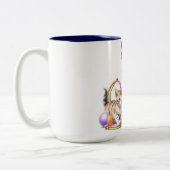 Tasse 2 Couleurs Bouledogue français avec chat (Gauche)
