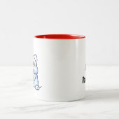 Tasse 2 Couleurs Bouledogue Valentine (Centre)