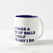 Tasse 2 Couleurs Boules de golf (Devant droit)