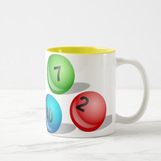 Tasse 2 Couleurs Boules de loterie (Droit)