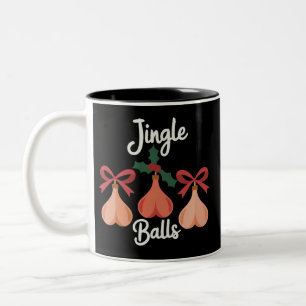 Tasse 2 Couleurs Boules de Noël Humour Adulte Sarcasme Noël