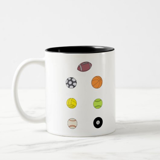 Tasse 2 Couleurs Boules de sport (Gauche)