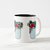Tasse 2 Couleurs Bouquet arrangement de fleurs (Devant droit)