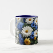 Tasse 2 Couleurs Bouquet de fleurs Elégante aquarelle (Devant gauche)