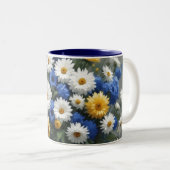 Tasse 2 Couleurs Bouquet de fleurs Elégante aquarelle (Devant droit)