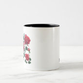 Tasse 2 Couleurs Bouquet de roses rouges (Centre)
