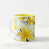 Tasse 2 Couleurs Bouquet Frangipani jaune, (Devant gauche)