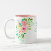 Tasse 2 Couleurs Bouquet rose Meilleure mère jamais (Gauche)
