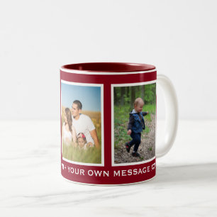 Tasse 2 Couleurs Bourgogne ou couleur personnalisée 3 photo person