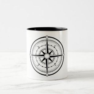 Tasse 2 Couleurs Boussole BW