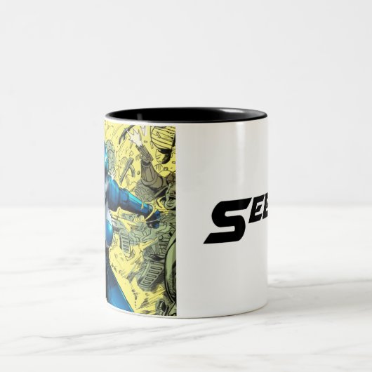 Tasse 2 Couleurs Bouteille à café V2 (Centre)