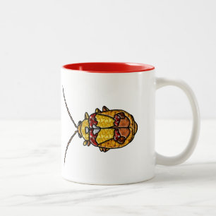 Tasse 2 Couleurs Bouteille à feuilles rouges