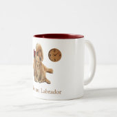 Tasse 2 Couleurs Bouteille de café Labrador (Devant droit)