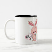 Tasse 2 Couleurs Bouteille de café lapin (Gauche)