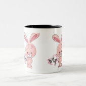 Tasse 2 Couleurs Bouteille de café lapin (Centre)