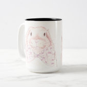 Tasse 2 Couleurs Bouteille de lapin de Cravate (Devant gauche)